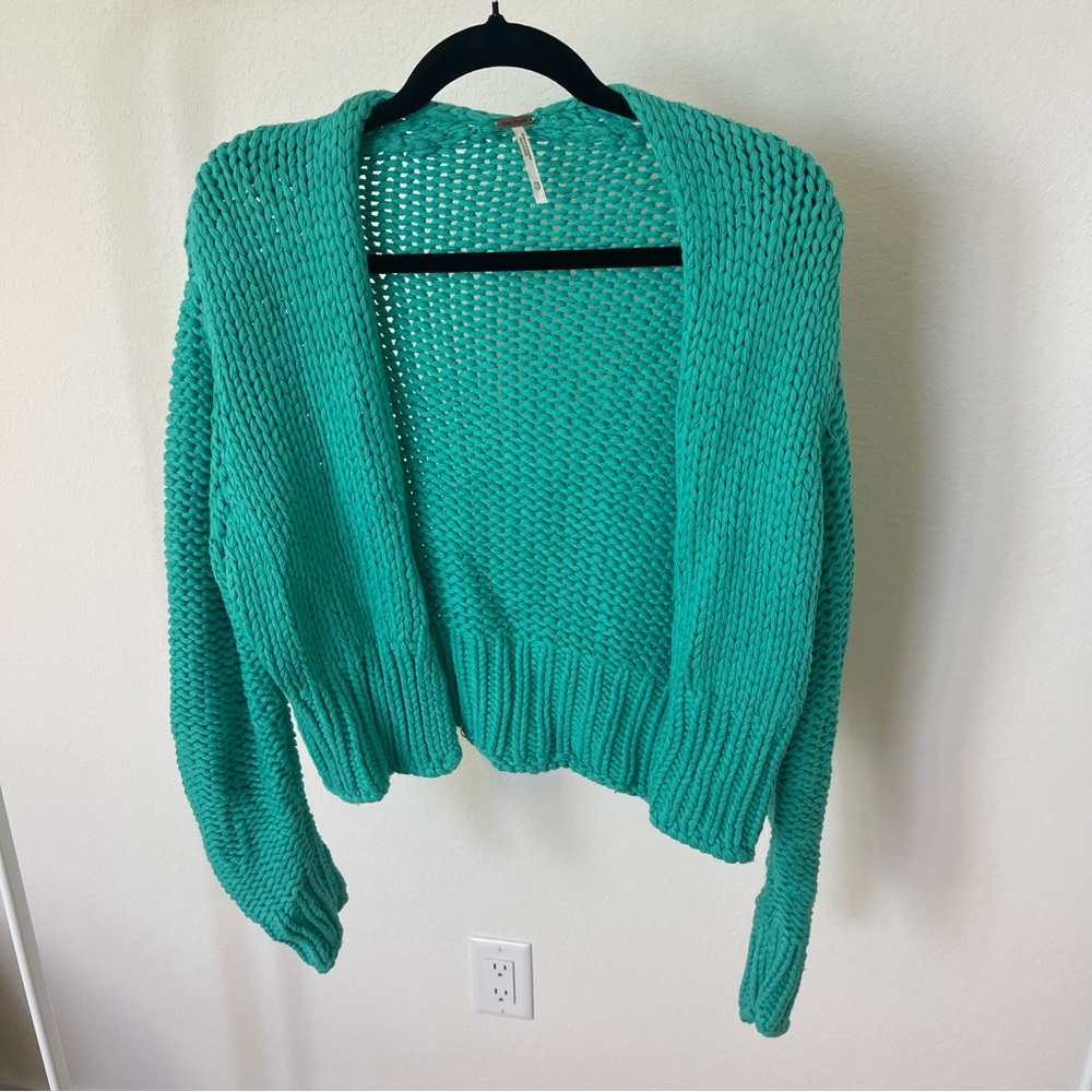 Free People chunky knit cardigan sweater